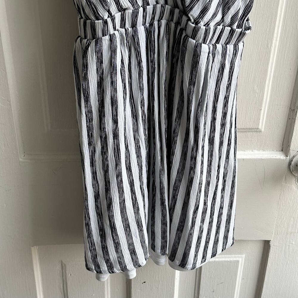 Lulus Oceanside Adventure White Striped Backless Skater Dress - Picture 5 of 8